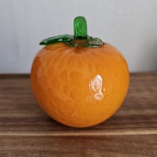 Art glass orange fruit decor centerpiece paperweight