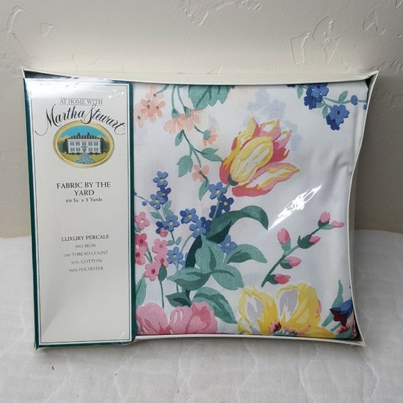 At Home With Martha Stewart FABRIC BY THE YARD Luxury Percale 3 Yds 180 Count At Home With Martha Stewart FABRIC BY THE YARD Luxury Percale 3 Yds 180 Count