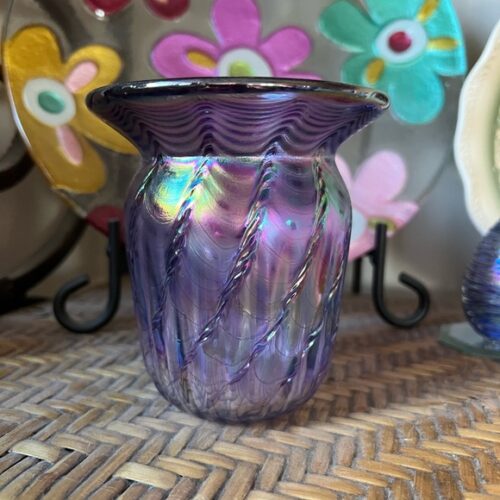 Beautiful decorative vase (pink,purple, blue & greens)