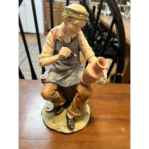 Capodimonte Style Porcelain Figurine 9" THE POTTERY MAKER Signed A. Benni Italy