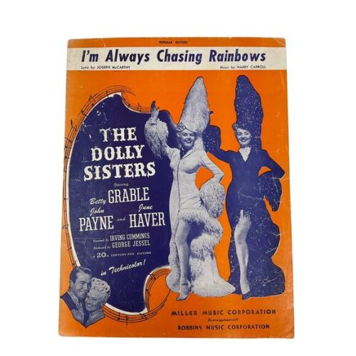 Im Always Chasing Rainbows Sheet Music 1918 The Dolly Sisters McCarthy Carroll
