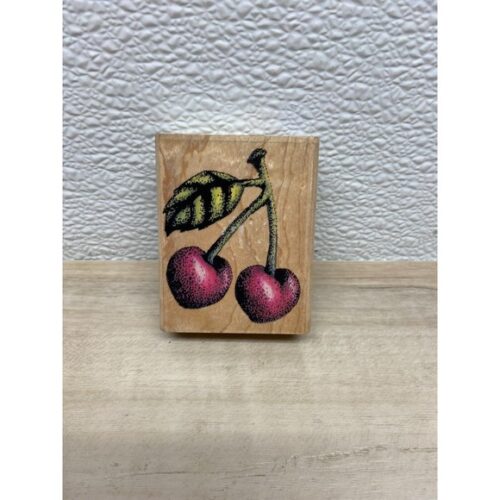 Rubber Stampede Cherries Wood Mounted Rubber Stamp