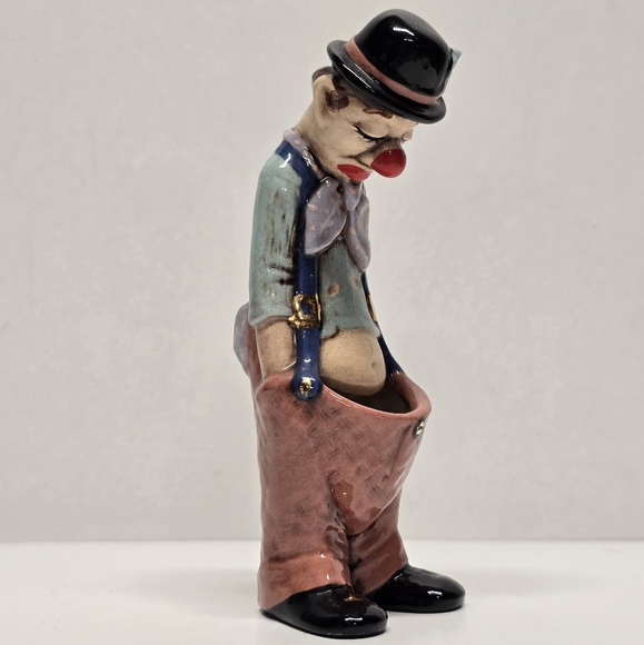 Sad Face Hobo Clown Succulent Planter Hand Painted Ceramic Vintage 70's Sad Face Hobo Clown Succulent Planter Hand Painted Ceramic Vintage 70's