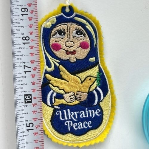 💛💙🇺🇦💛💙 UKRAINE PEACE EMBROIDERED ORNAMENT