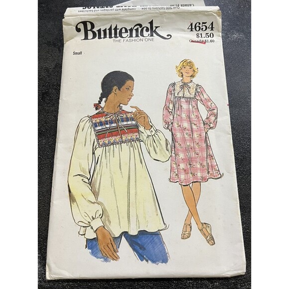 Vintage 1970's Butterick The Fashion One 4654 Uncut Size Small 8-10 Rare Vintage 1970's Butterick The Fashion One 4654 Uncut Size Small 8-10 Rare