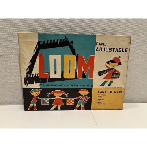 Vintage Davis Adjustable Weaving Loom; Original Box and Instructions