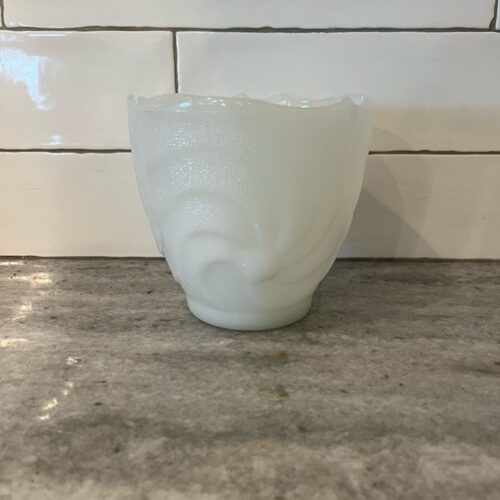 Vintage EO Brody White Milk Glass Vase