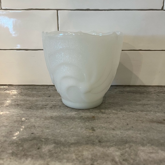 Vintage EO Brody White Milk Glass Vase Vintage EO Brody White Milk Glass Vase