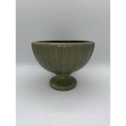 Vintage MCM Haeger Green 5" Pedestal Bowl Planter Vase