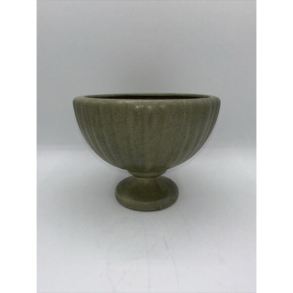 Vintage MCM Haeger Green 5" Pedestal Bowl Planter Vase Vintage MCM Haeger Green 5" Pedestal Bowl Planter Vase