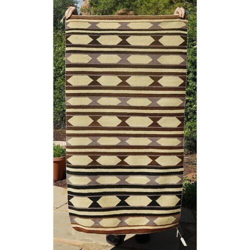 Vintage Navajo Native American Indian Geometric Pattern Rug - 32" x 57"