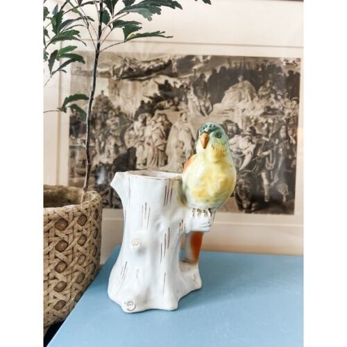 Vintage Parrot Bud Vase‎ - Gold Castle Japan - Excellent Condition