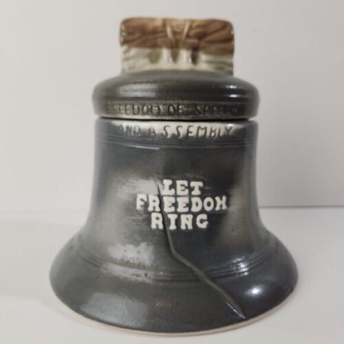 Vintage The House of Webster Eastland Texas Ceramic Liberty Bell Cookie‎ Jar