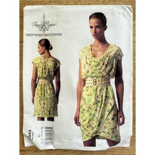 Vogue American Designer Sewing Pattern V1343 Tracy Reese Dress Size 8-16 UC FF