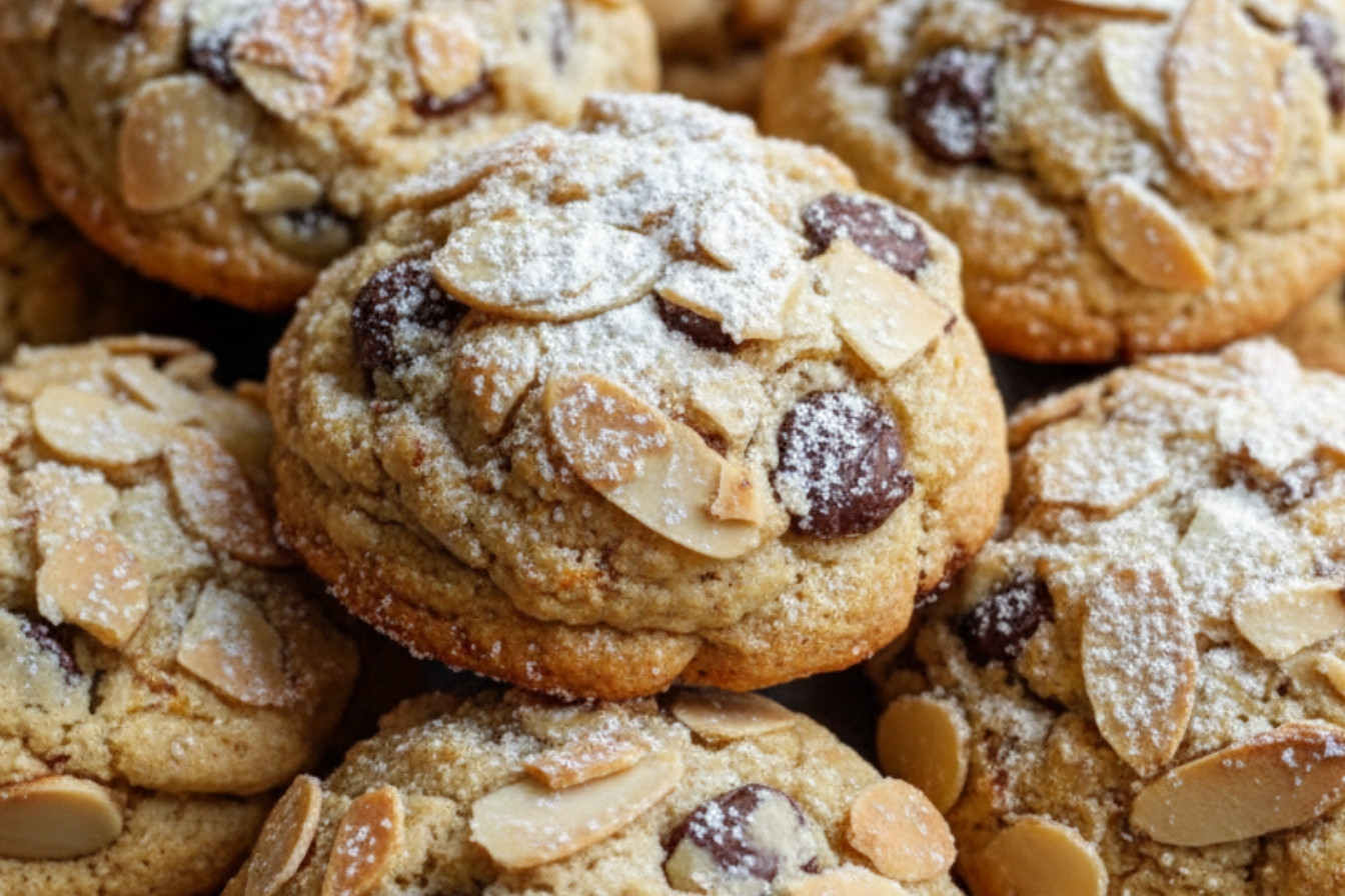 Almond Chocolate Chip Cookies Snack On Meat