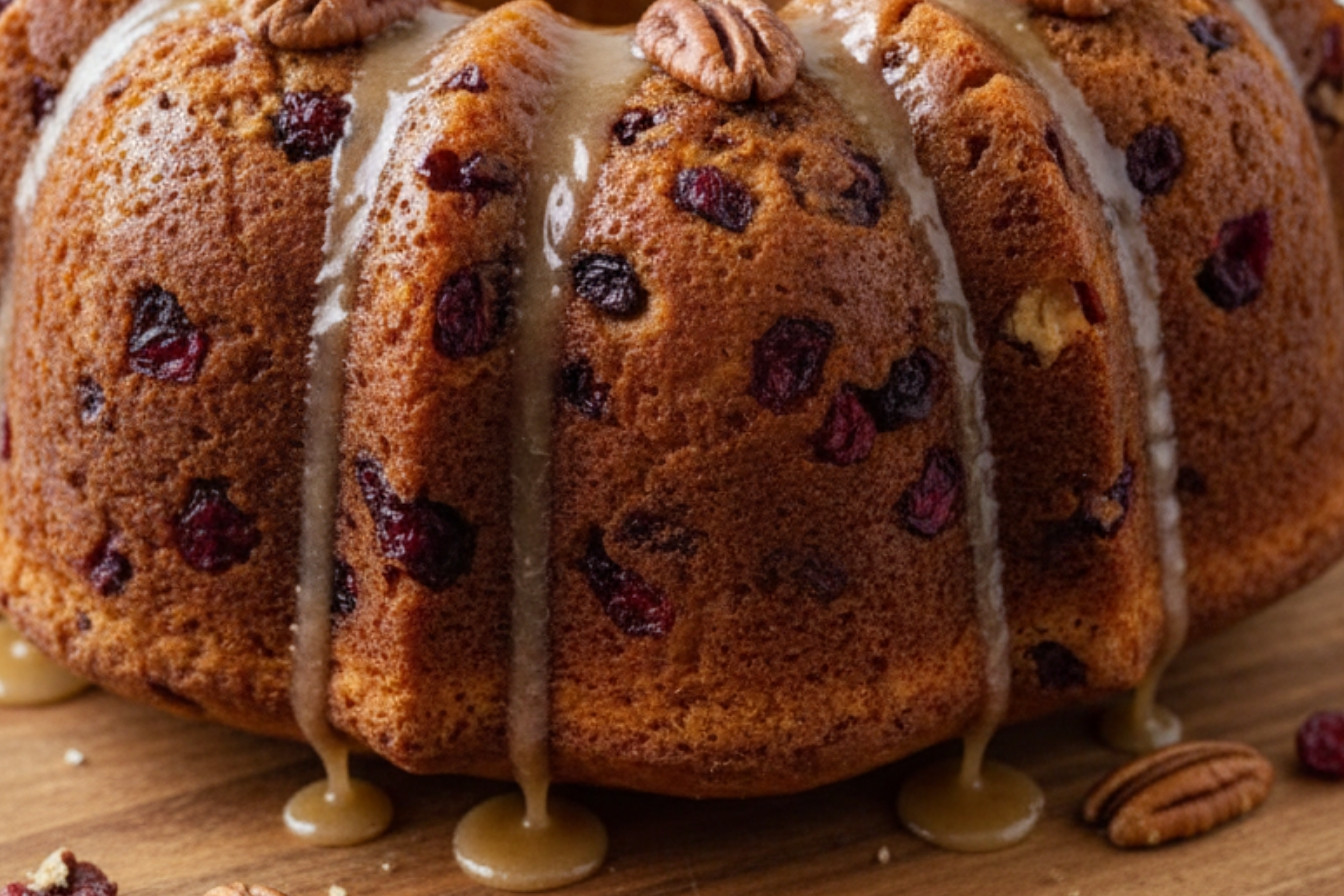 Apple Cranberry Pecan Bundt Cake Recipe
