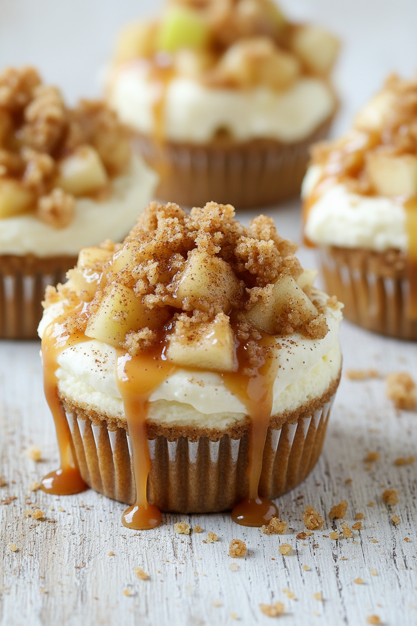 Apple Crisp Mini Cheesecakes Snack On Meat