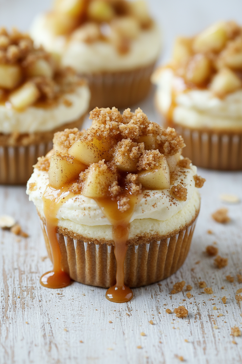 Apple Crisp Mini Cheesecakes Snack On Meat