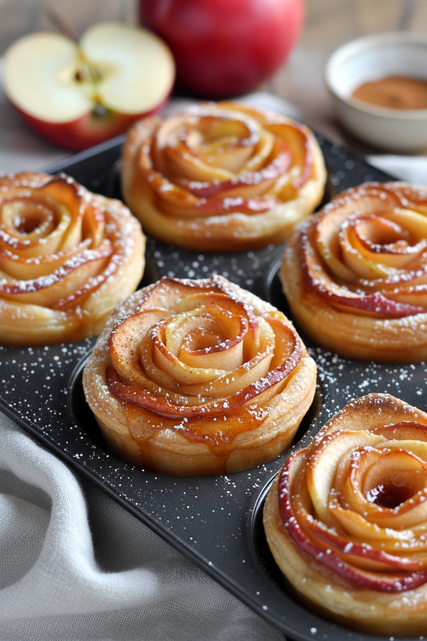 Apple Rose Pastries A Beautiful Delicious Dessert