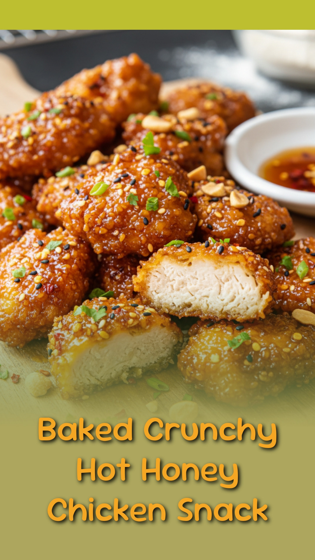 Baked Crunchy Hot Honey Chicken Snack