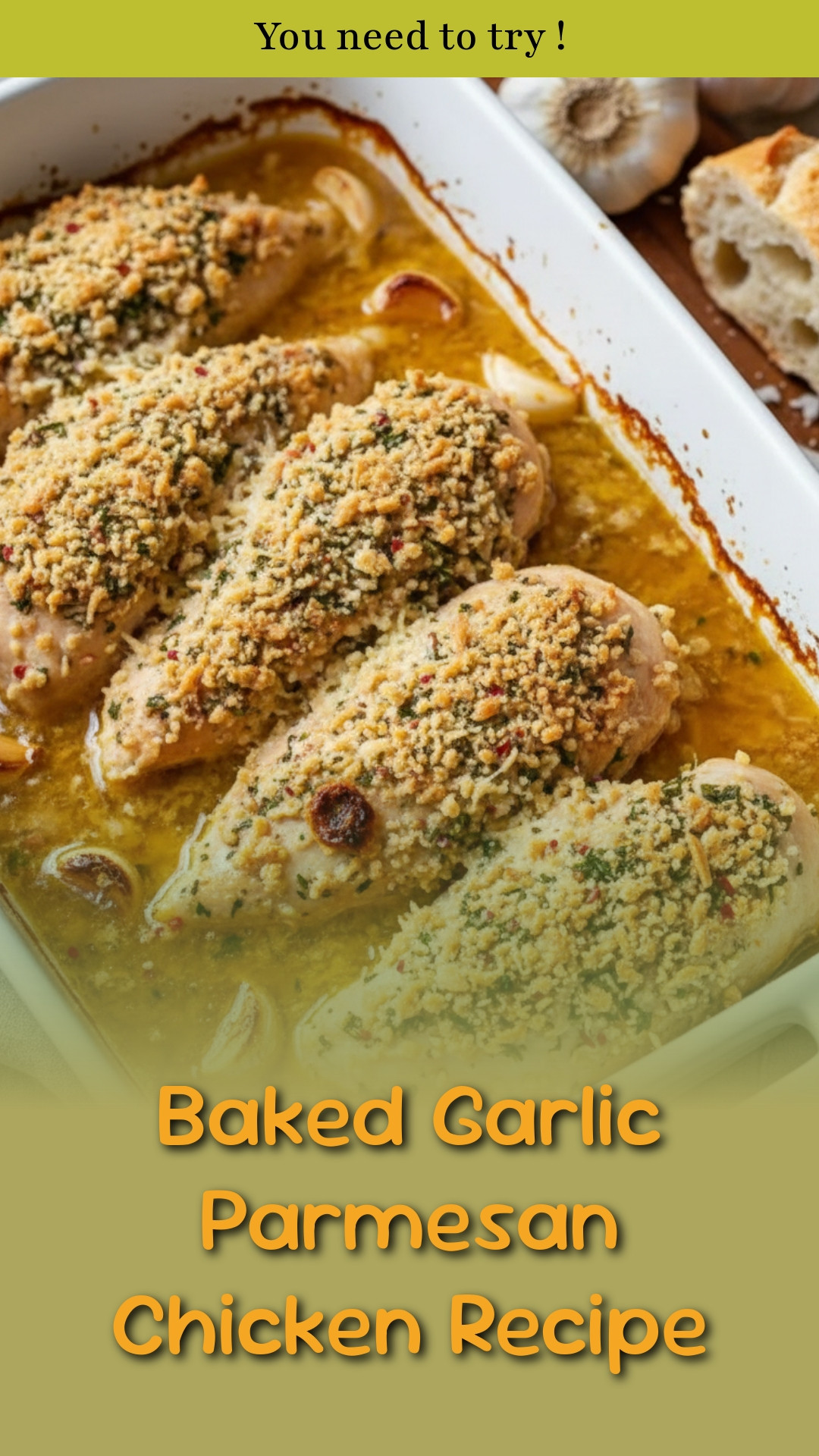 Baked Garlic Parmesan Chicken Recipe