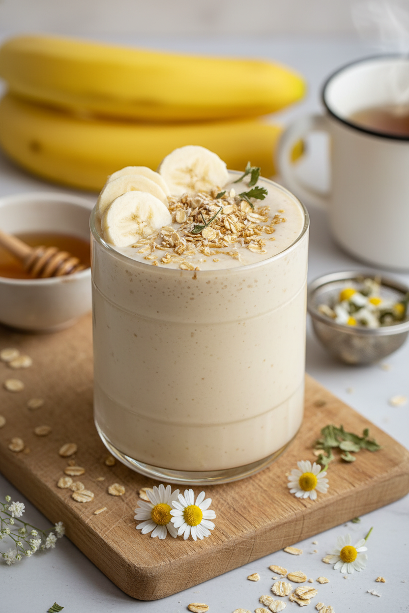 Banana Chamomile Smoothie Recipe Snack On Meat