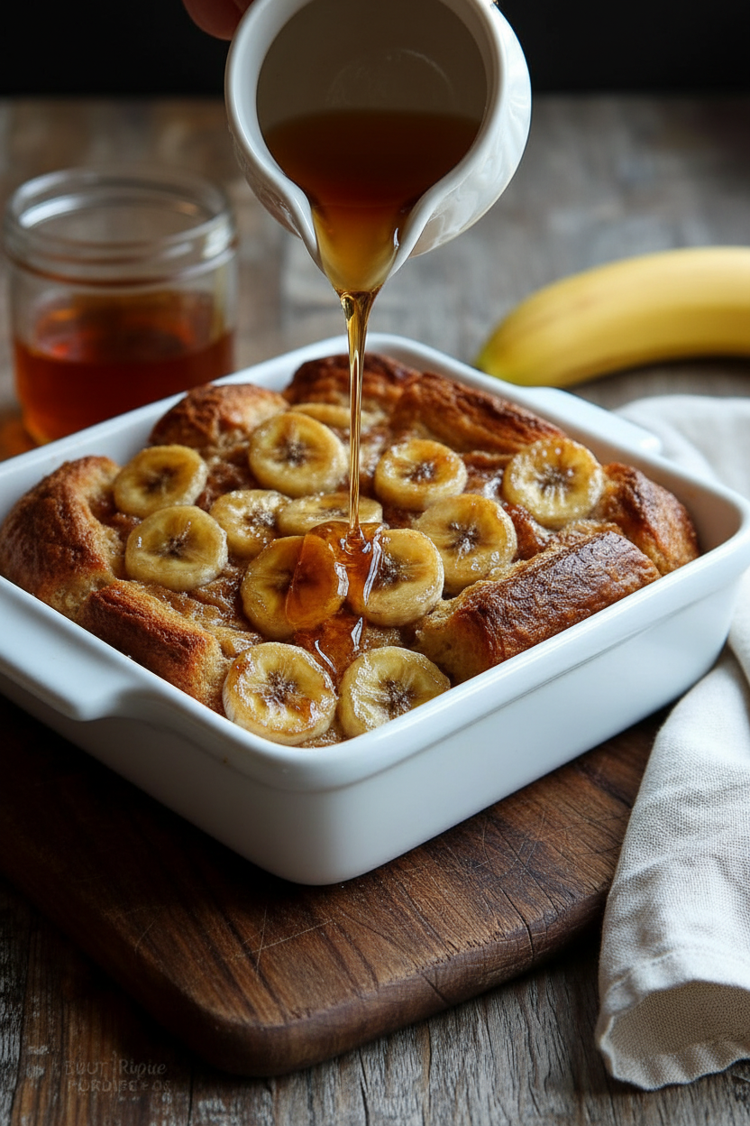 Banana Croissant French Toast Casserole Recipe