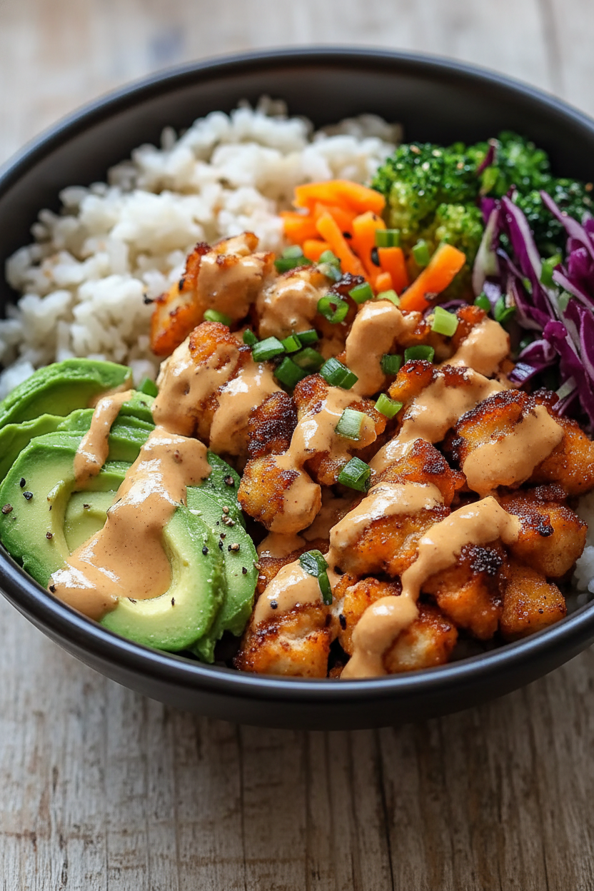 Bang Bang Chicken Bowl A Flavor Bomb