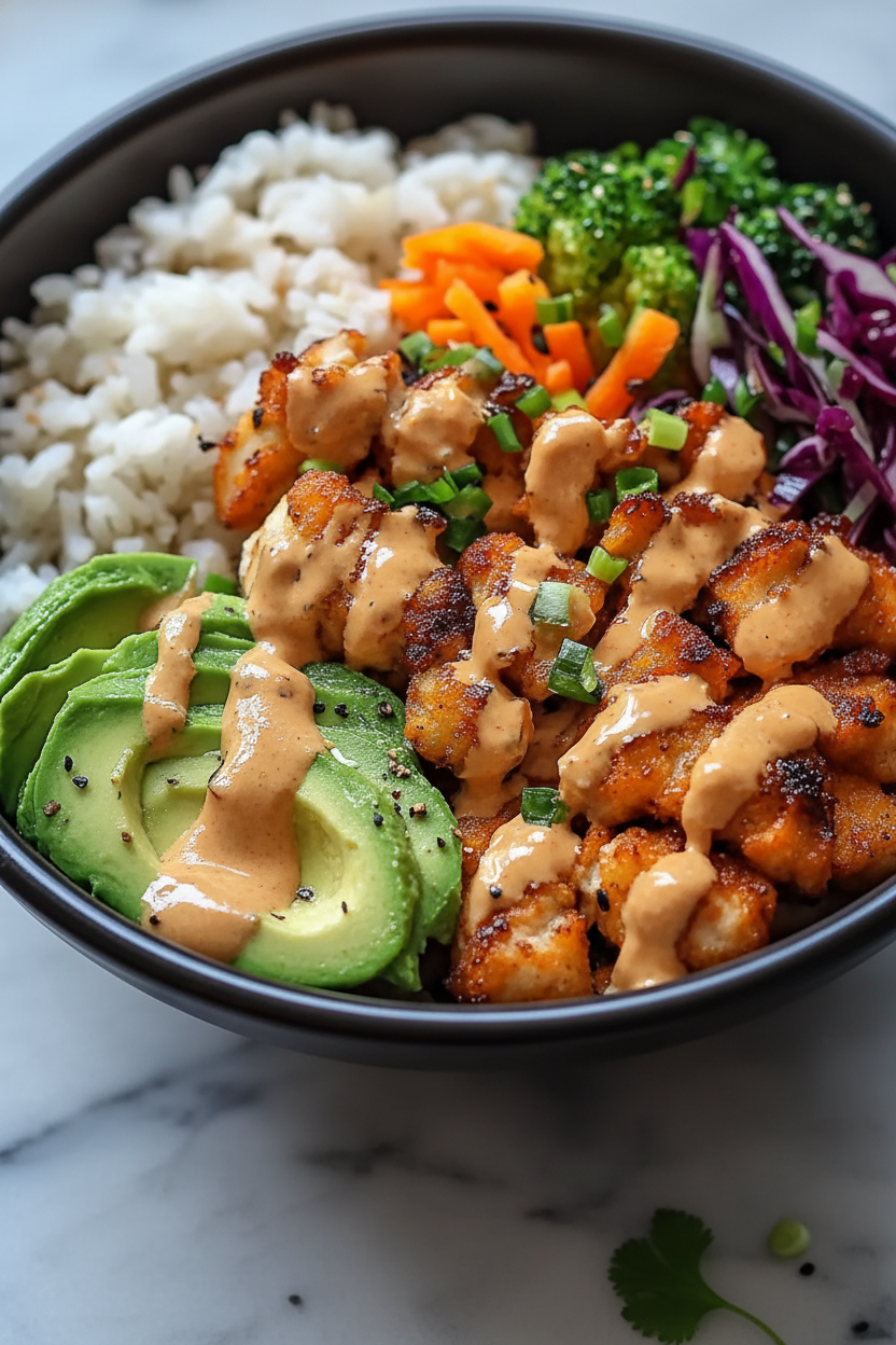 Bang Bang Chicken Bowl A Flavor Bomb