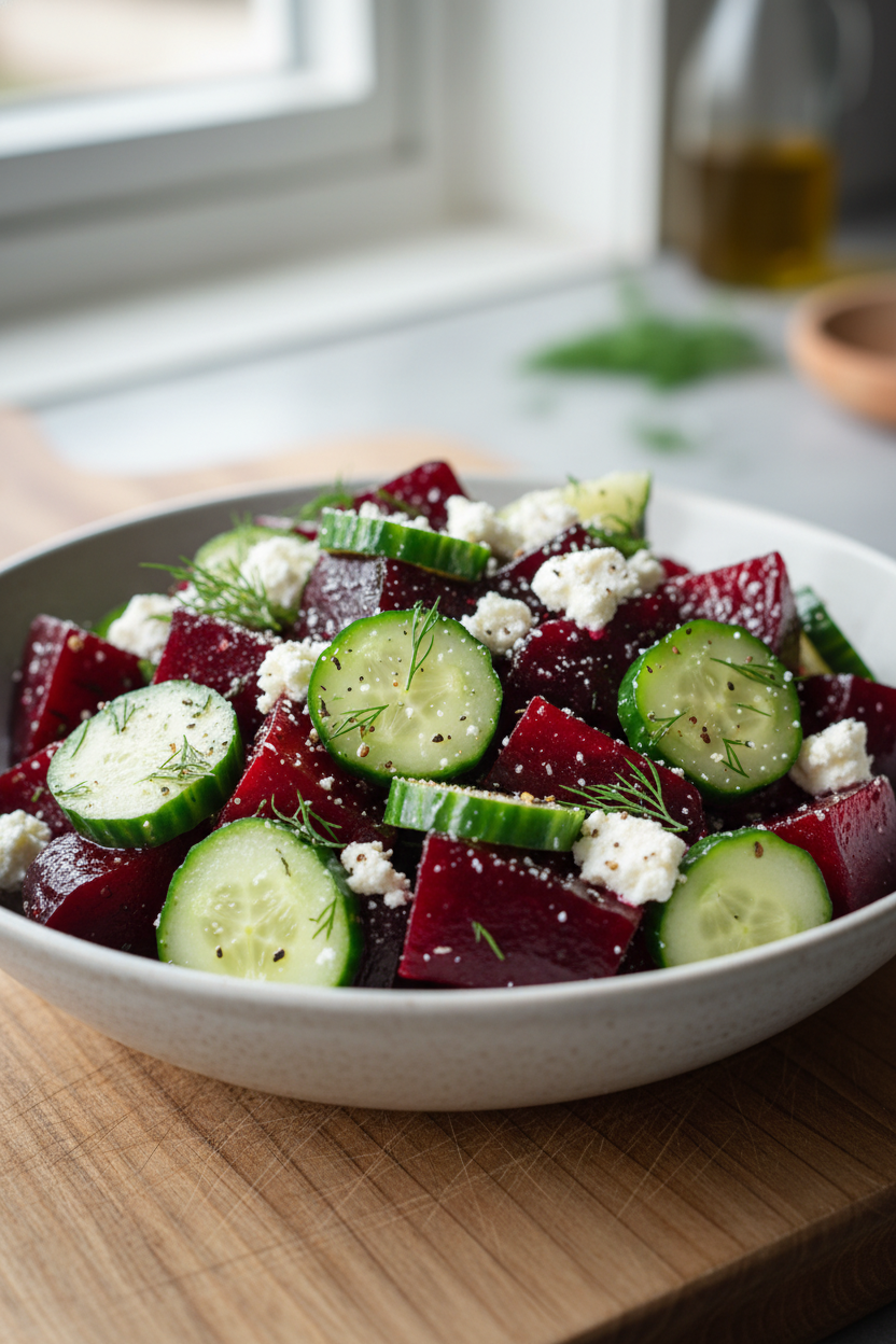 Beet Feta Cucumber Dill Salad Recipe