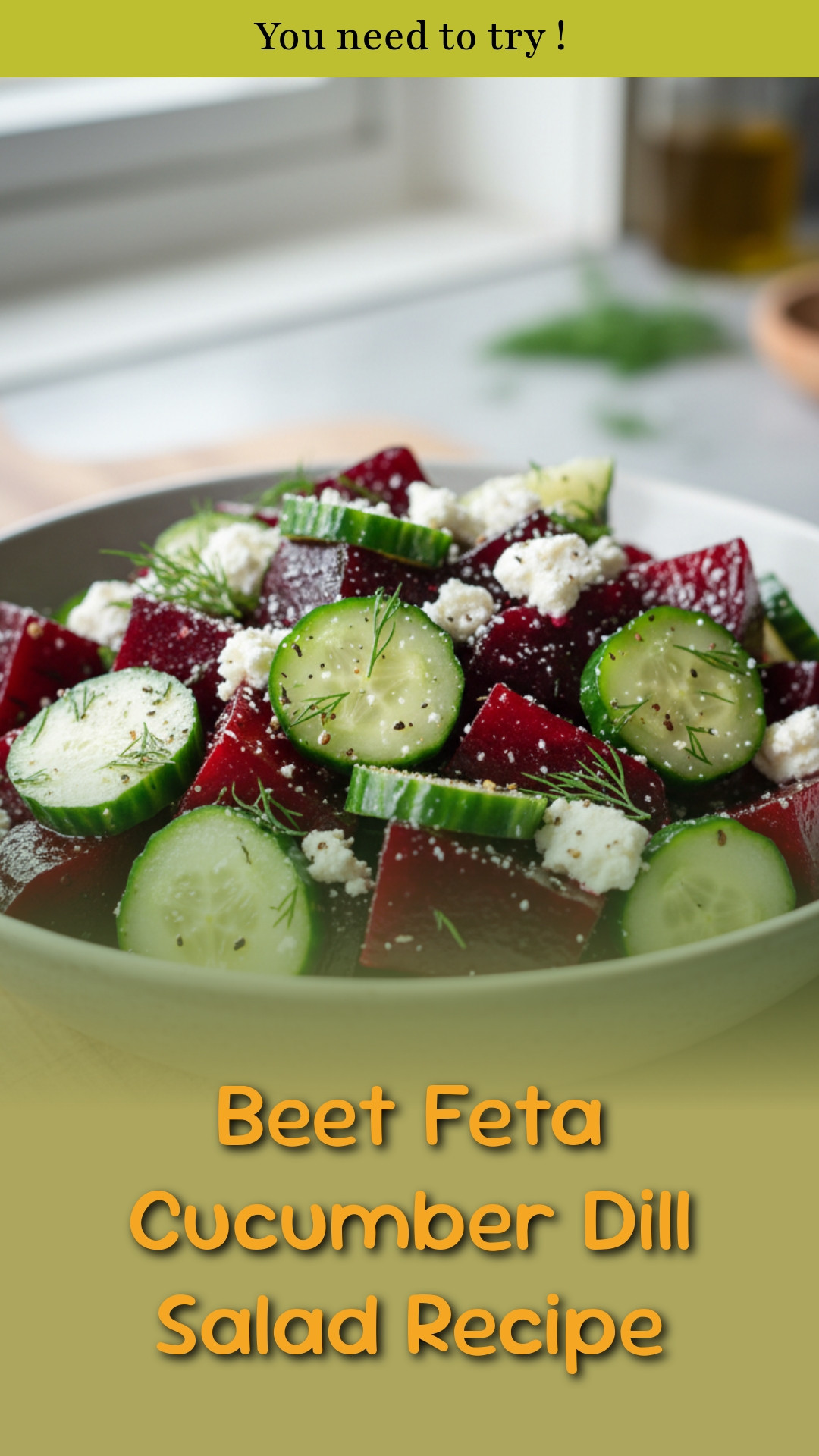 Beet Feta Cucumber Dill Salad Recipe
