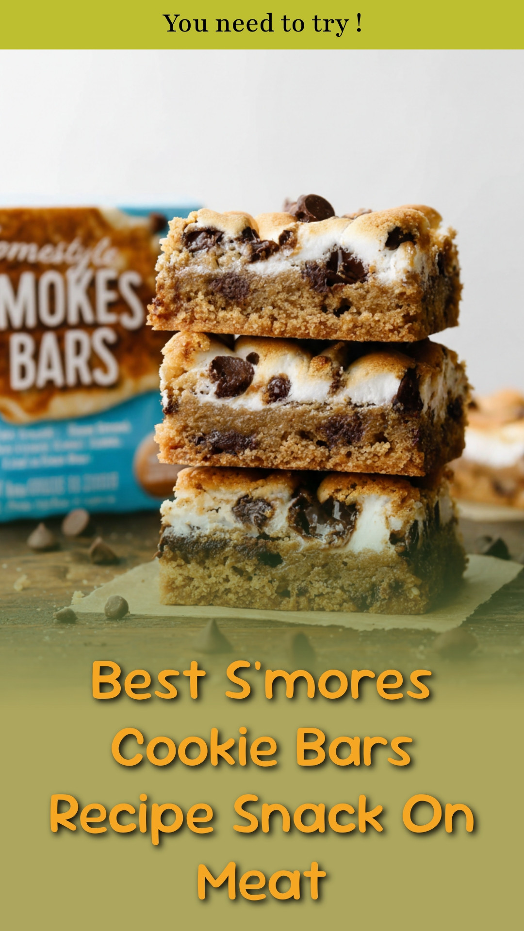 Best S'mores Cookie Bars Recipe Snack On Meat