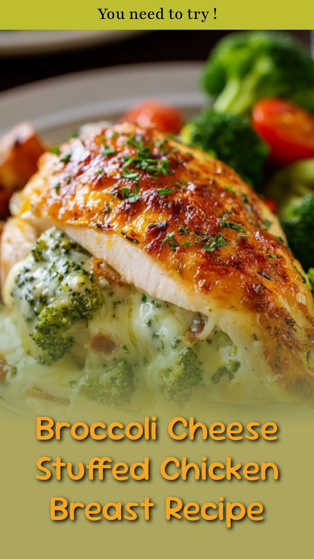 Broccoli Cheese Stuffed Chicken Breast Recipe