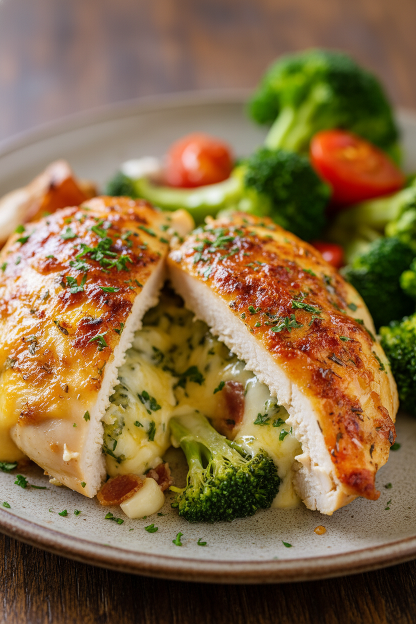 Broccoli Cheese Stuffed Chicken Breast Recipe