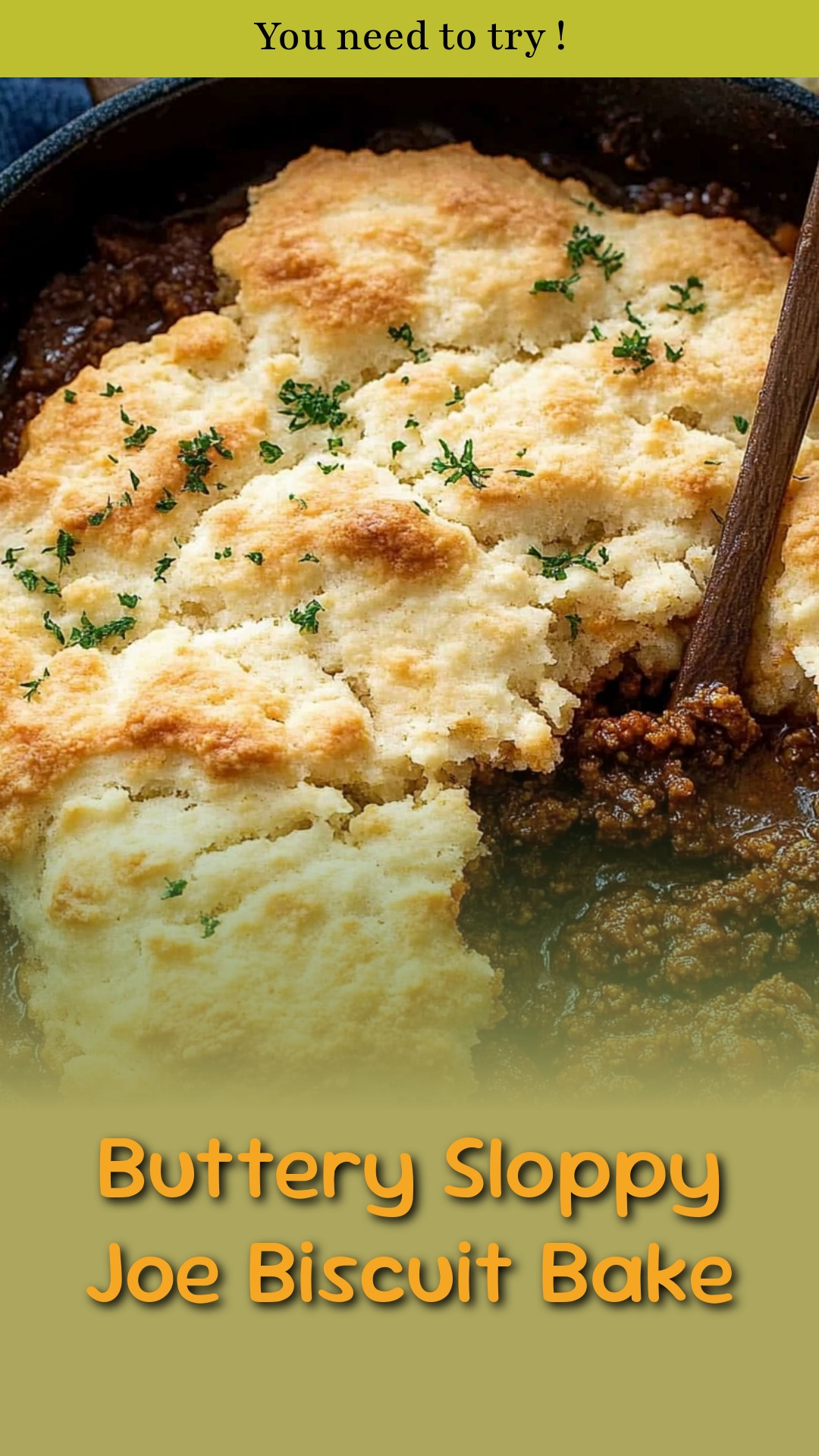 Buttery Sloppy Joe Biscuit Bake