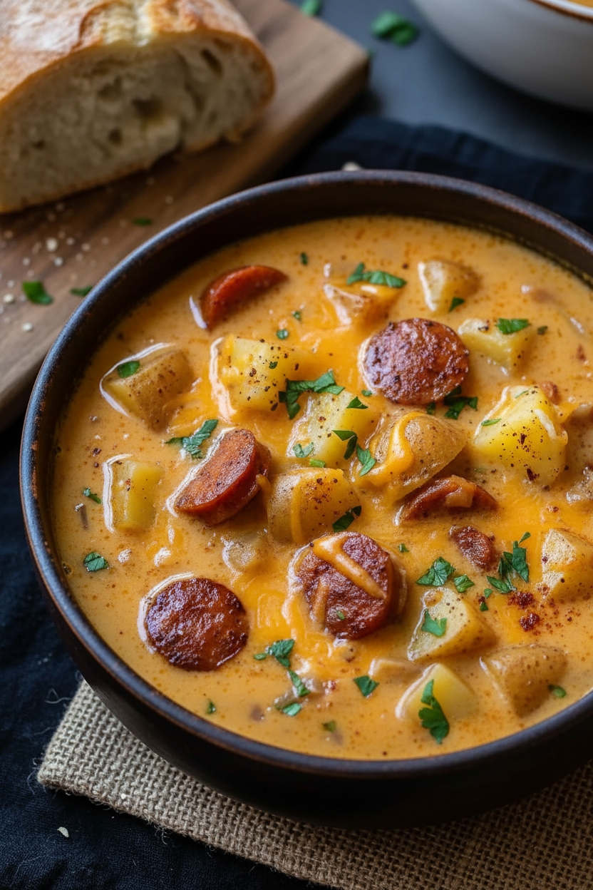 Cajun Potato Soup Recipe Snack On Meat