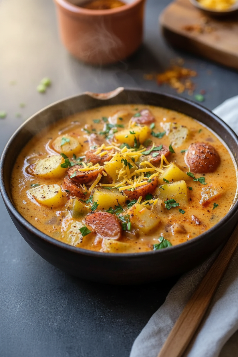 Cajun Potato Soup Recipe Snack On Meat