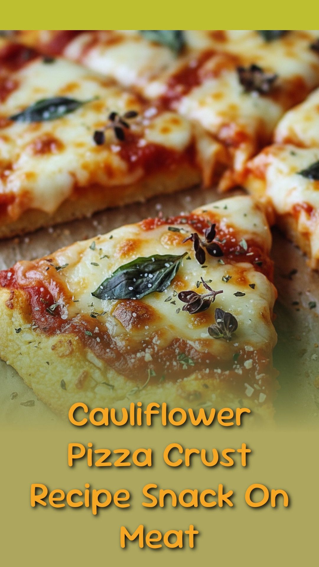 Cauliflower Pizza Crust Recipe Snack On Meat
