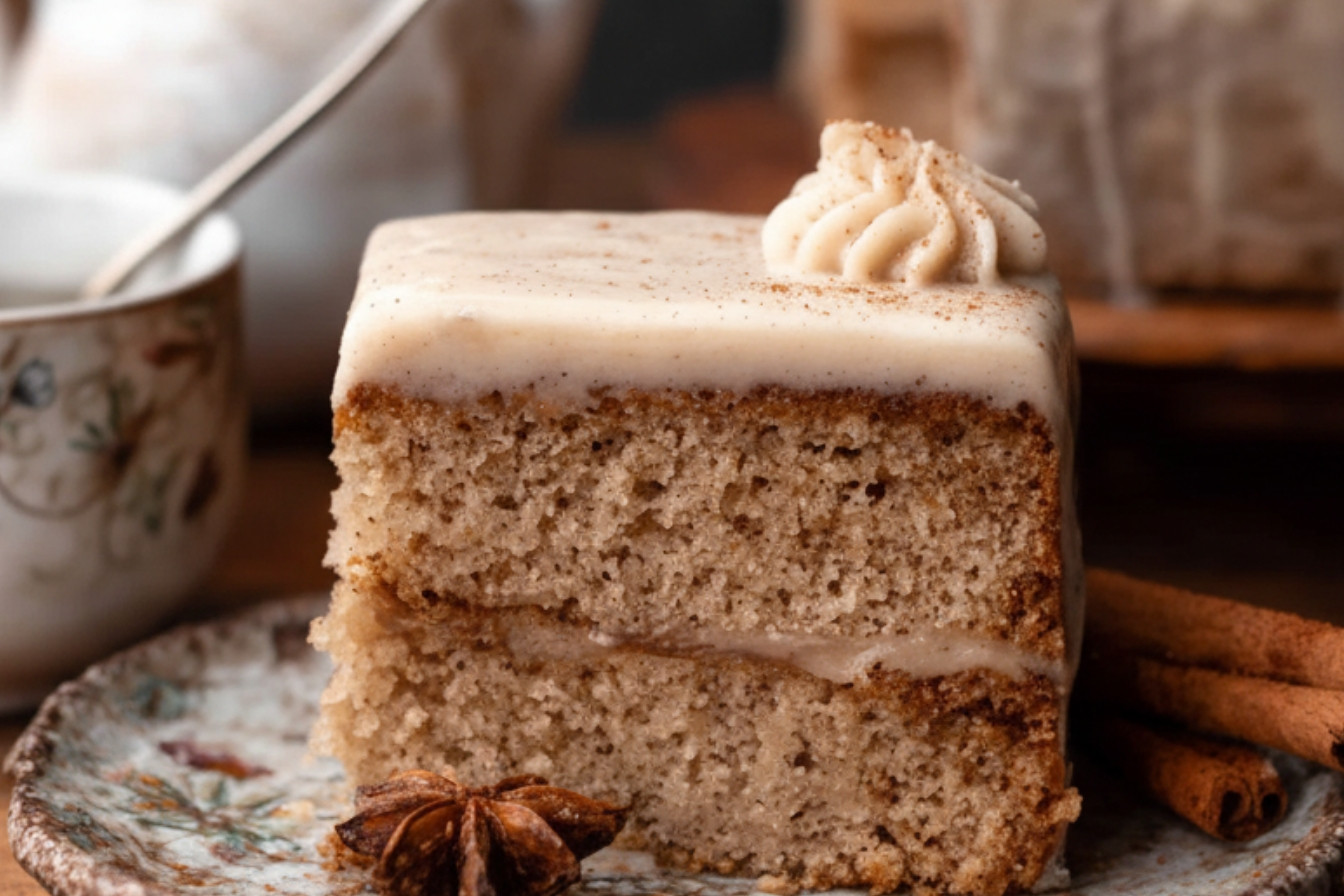 Chai Cake with Brown Butter Cream Cheese Frosting