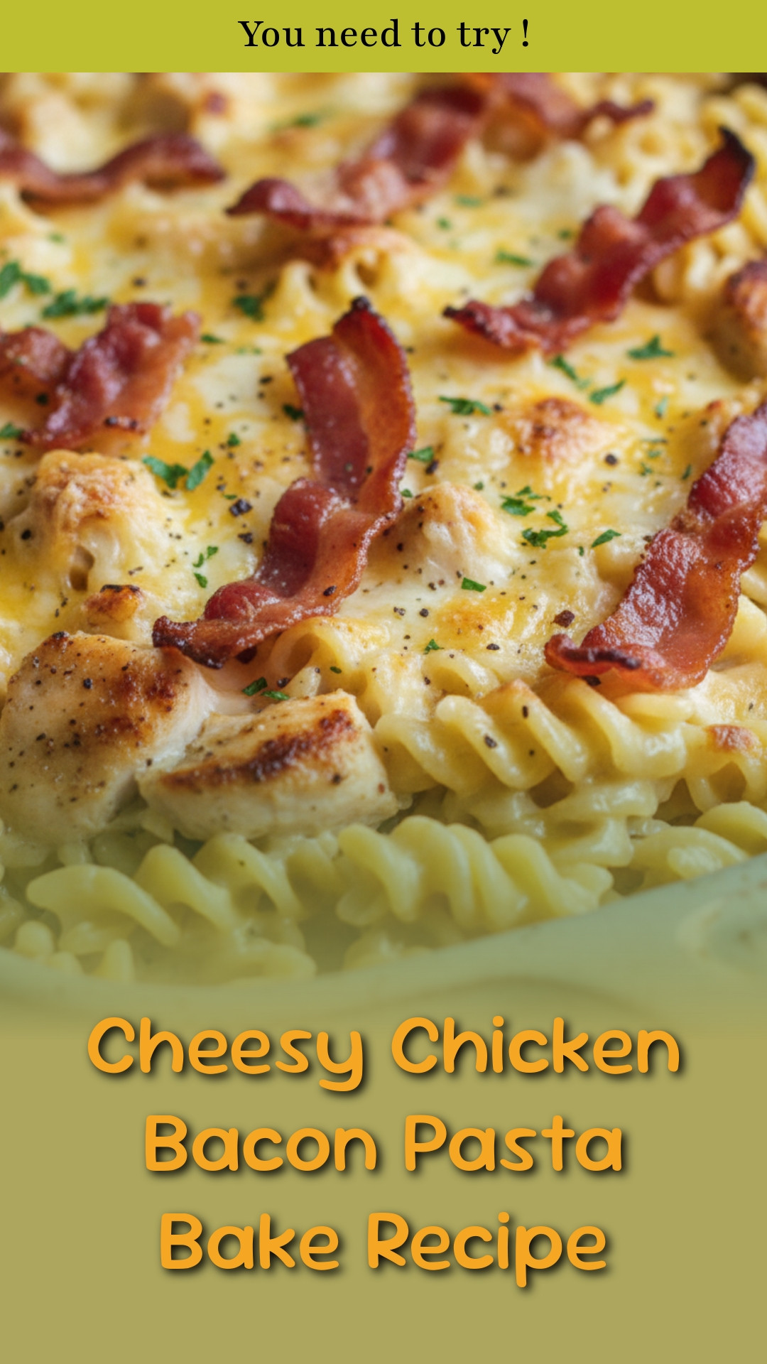 Cheesy Chicken Bacon Pasta Bake Recipe