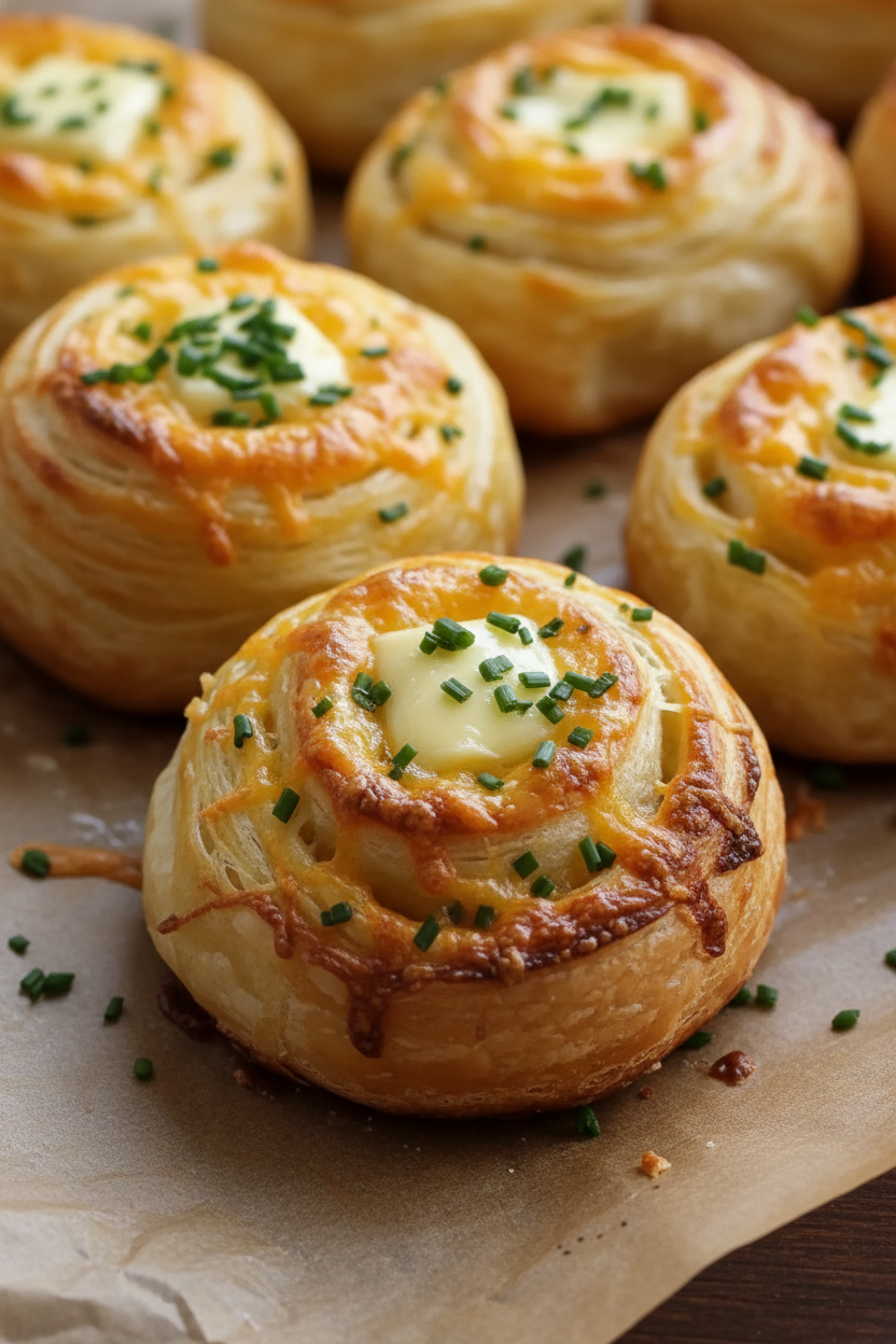 Cheesy Garlic Cruffin Recipe Snack On Meat