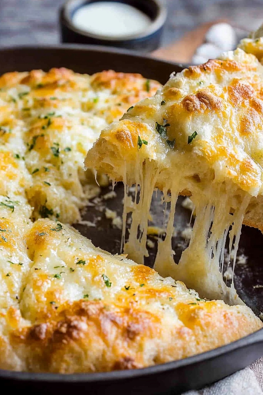 Cheesy Garlic Focaccia Bread Recipe
