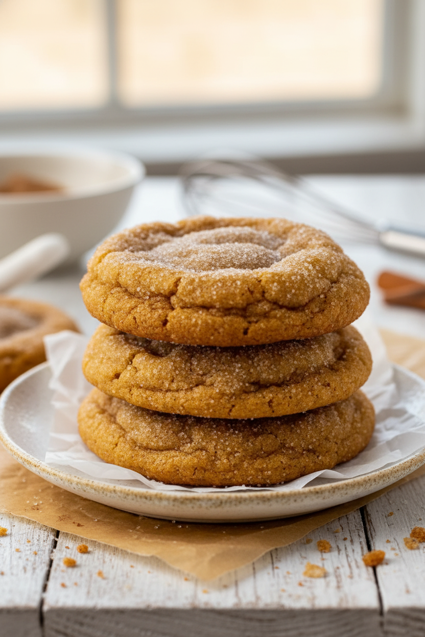 Chewy Pumpkin Snickerdoodle Cookie Recipe