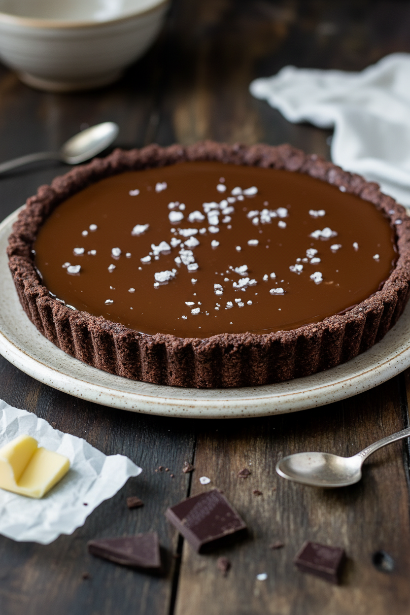 Chocolate Salted Caramel Tart Snack On Meat