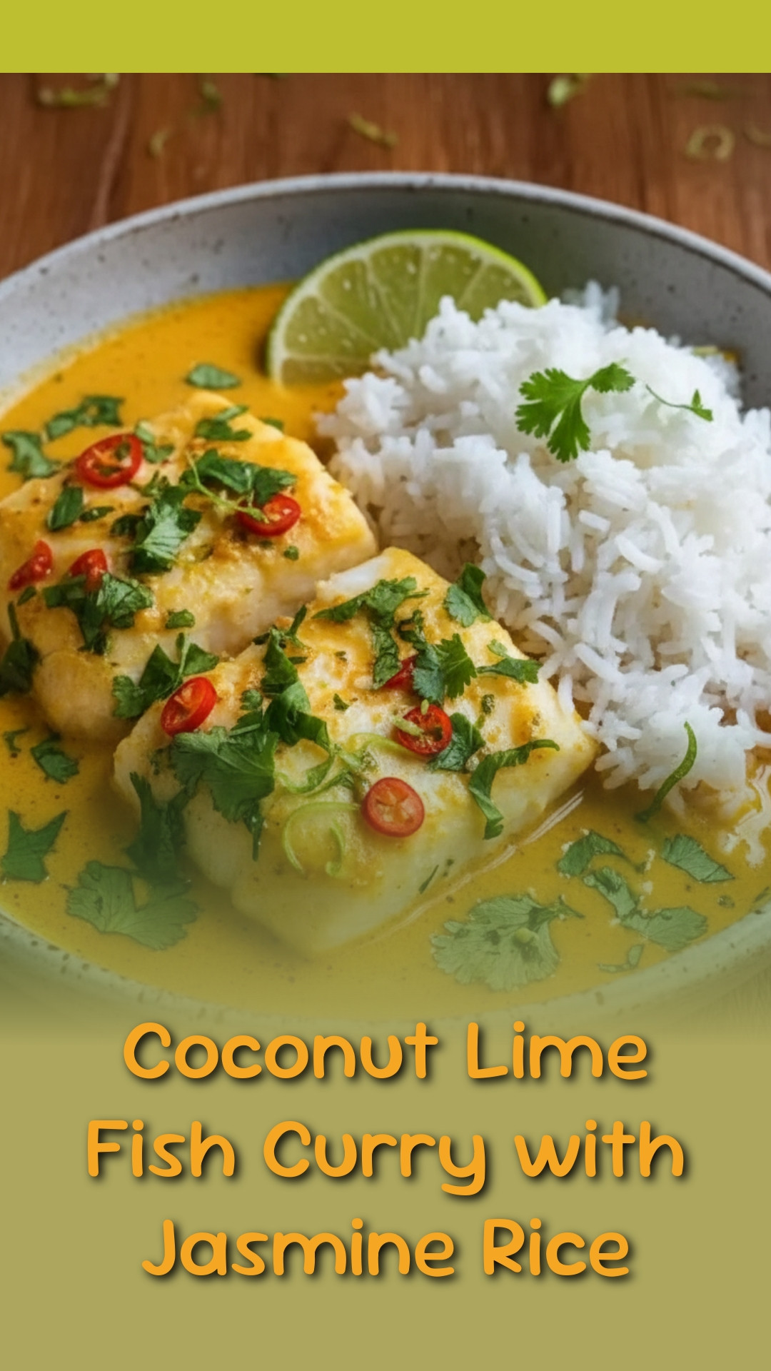 Coconut Lime Fish Curry with Jasmine Rice
