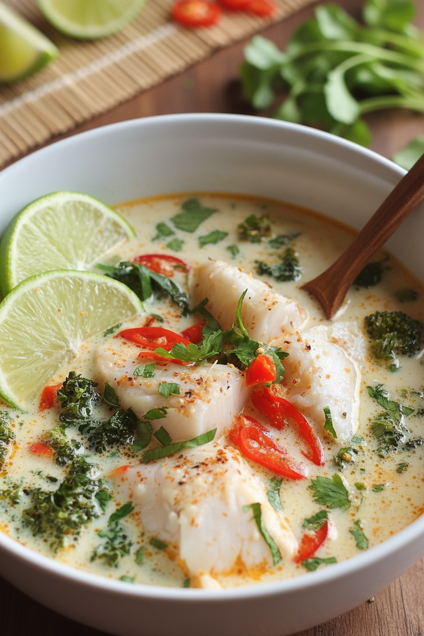 Coconut Lime Fish Soup A Tropical Delight