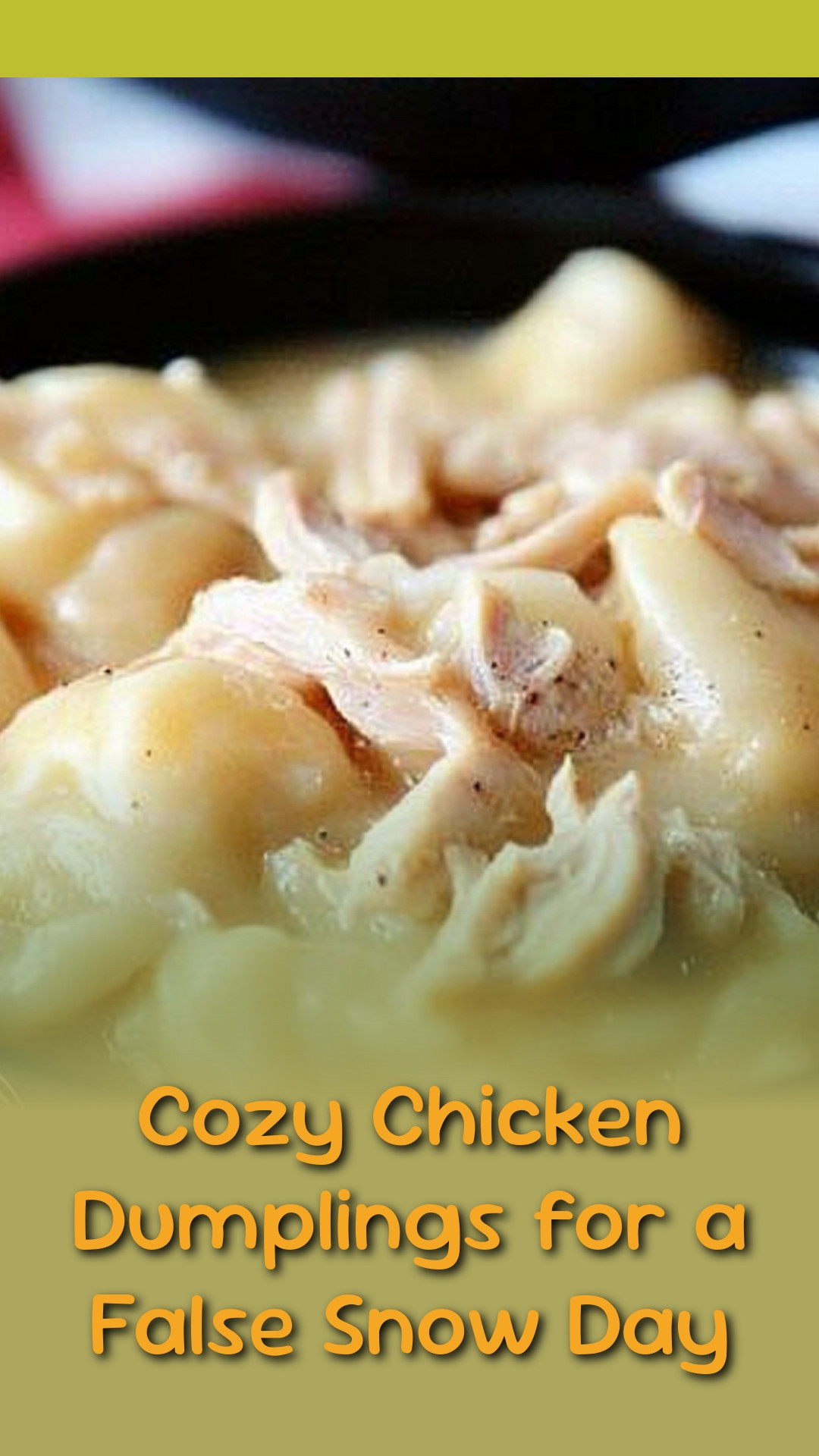 Cozy Chicken Dumplings for a False Snow Day