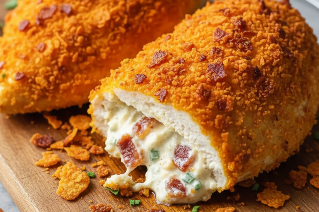 Cream Cheese Bacon Stuffed Doritos Chicken