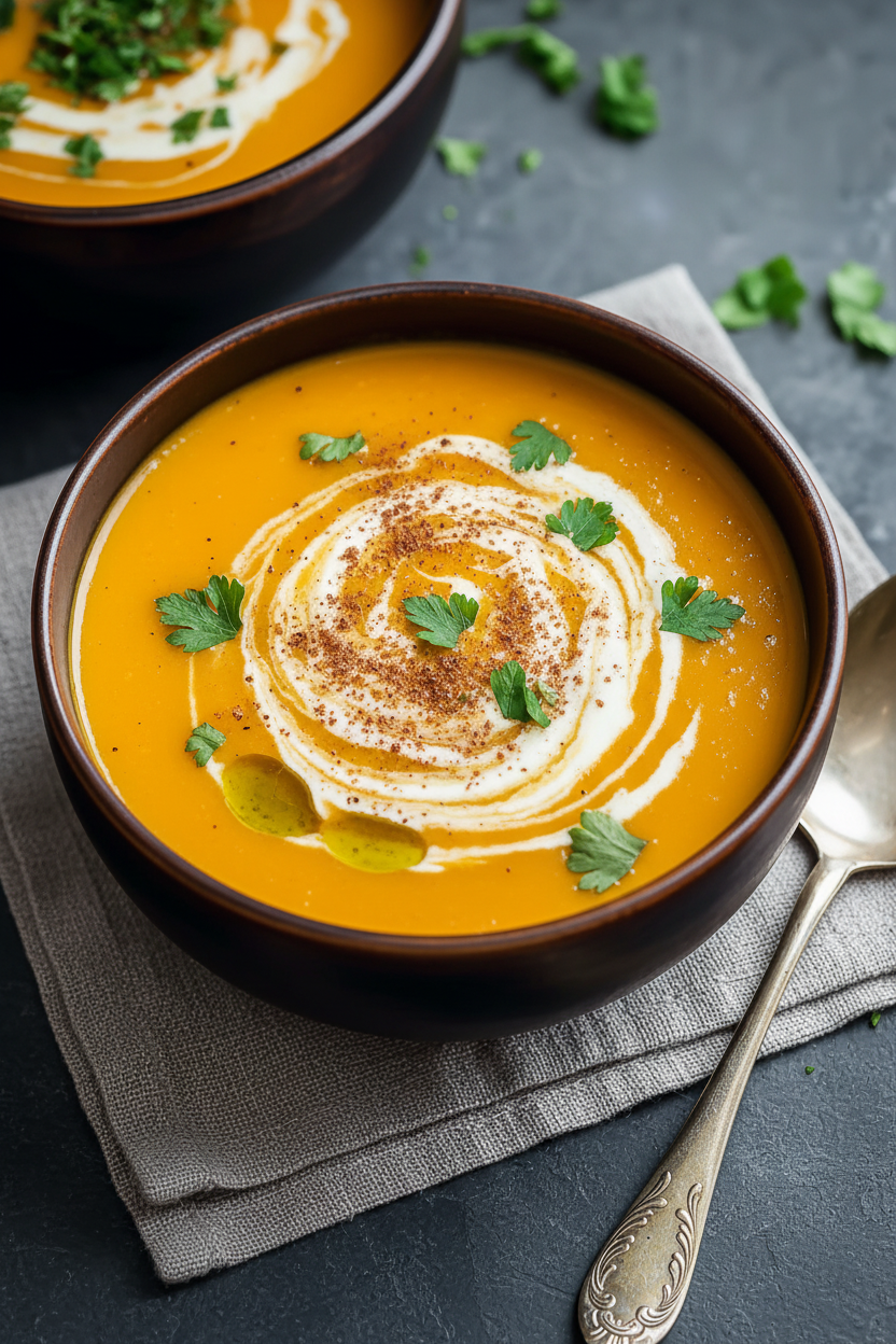 Creamy Butternut Squash Sweet Potato Soup