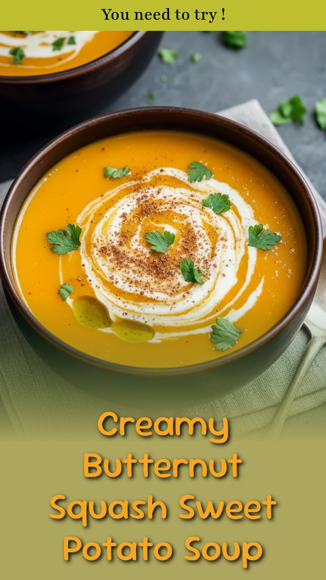 Creamy Butternut Squash Sweet Potato Soup